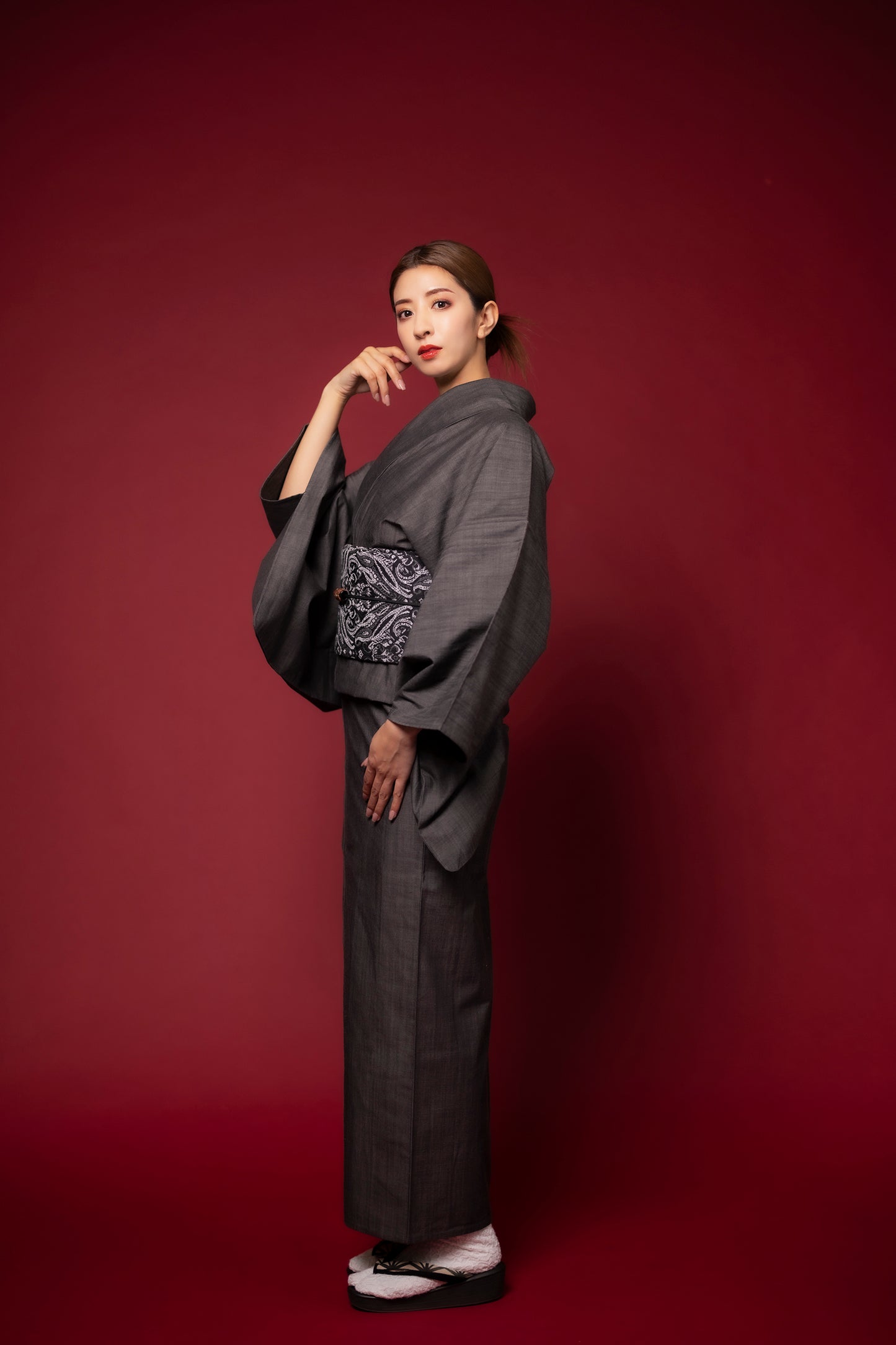 GIZA COTTONデニム着物(レディース)単仕立て付き