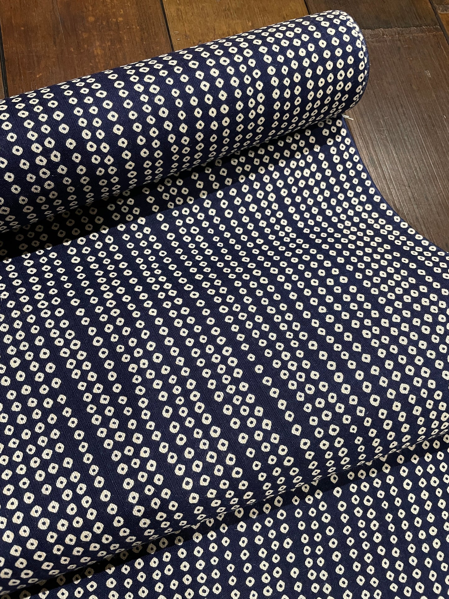 Dyed Men's Yukata "Kanoko (Slanted Stripes)"