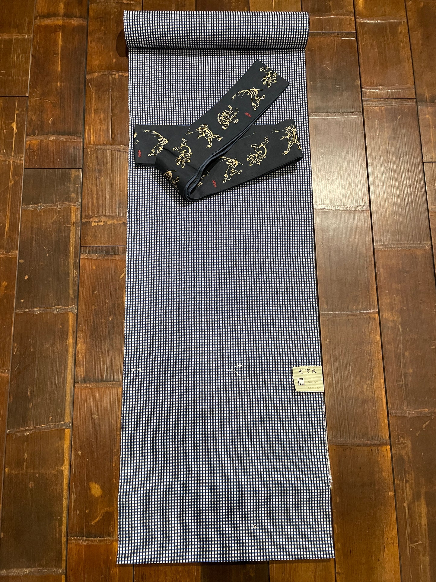 本染メンズゆかた「角通し」