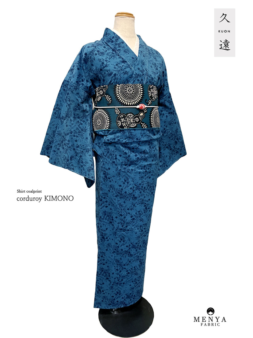(KUON) Corduroy Kimono "Tanpopo" (Ladies' Ready-to-Wear/M size)