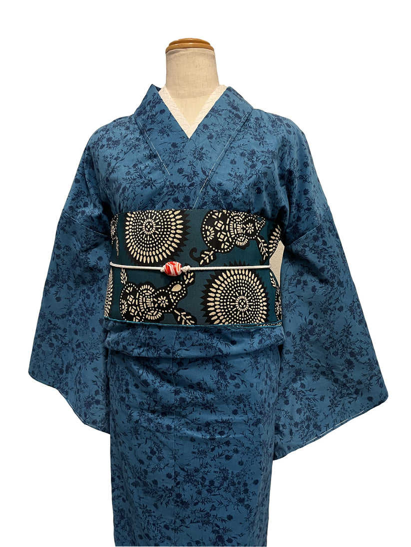 (KUON) Corduroy Kimono "Tanpopo" (Ladies' Ready-to-Wear/M size)