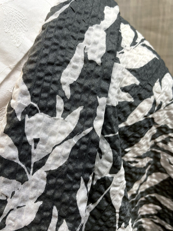 (KUON) Spring/Summer cotton thin haori "leaf" with single tailoring (suitable for kimono tailoring)