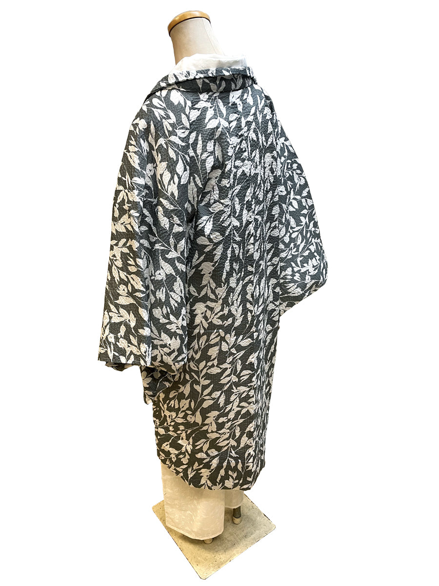 (KUON) Spring/Summer cotton thin haori "leaf" with single tailoring (suitable for kimono tailoring)