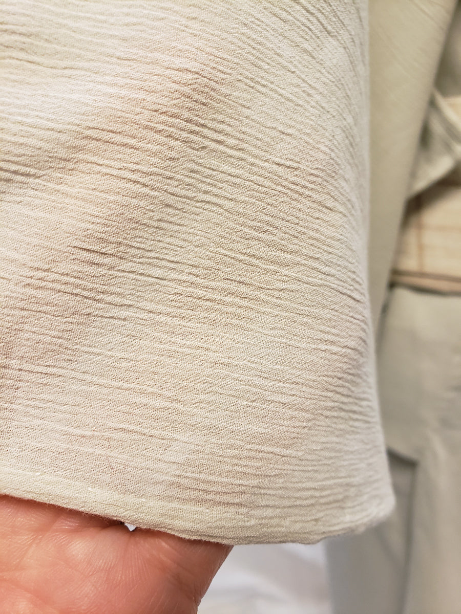 (SUI MEN) Cotton Kimono "Takashima Chijimi Yoryu" with Single Tailoring