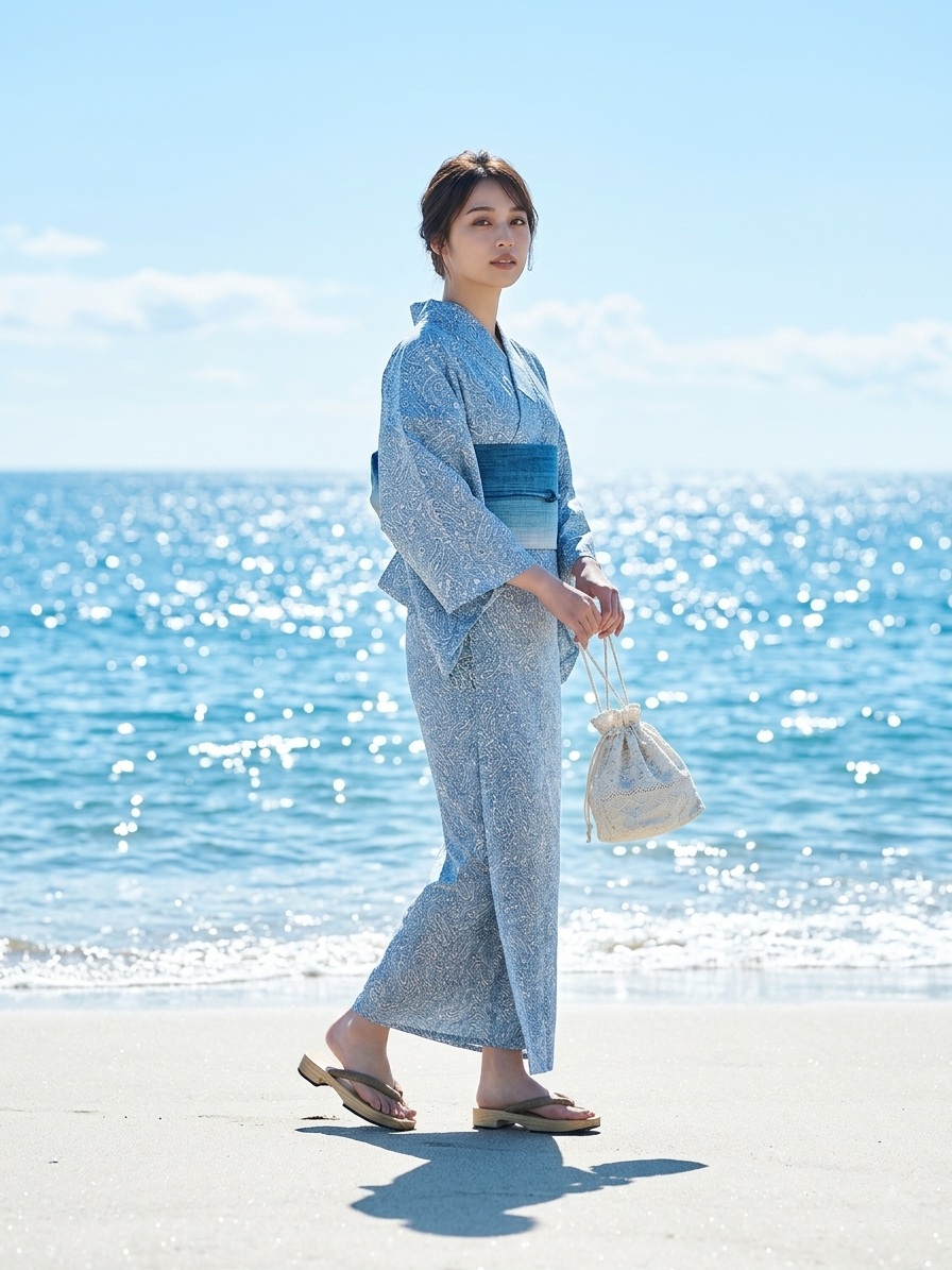 凪nagi)薄キモノ「magatama」単仕立て付き – MENYA FABRIC