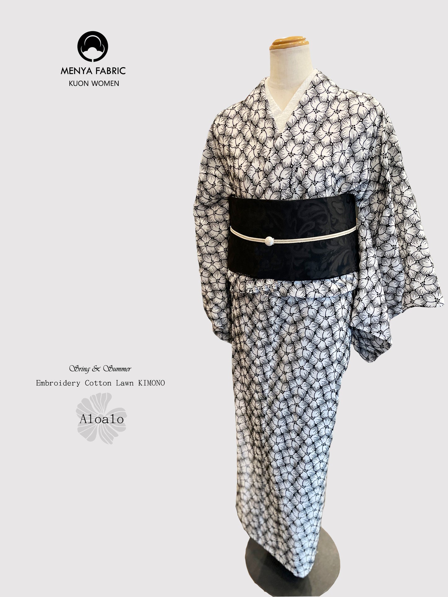 (KUON)コットンレース着物「Aloalo」単仕立て付き
