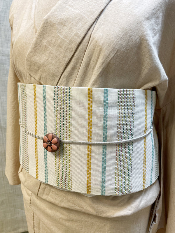 (KUON) Organic Cotton Kimono "Ease" with Single-ply