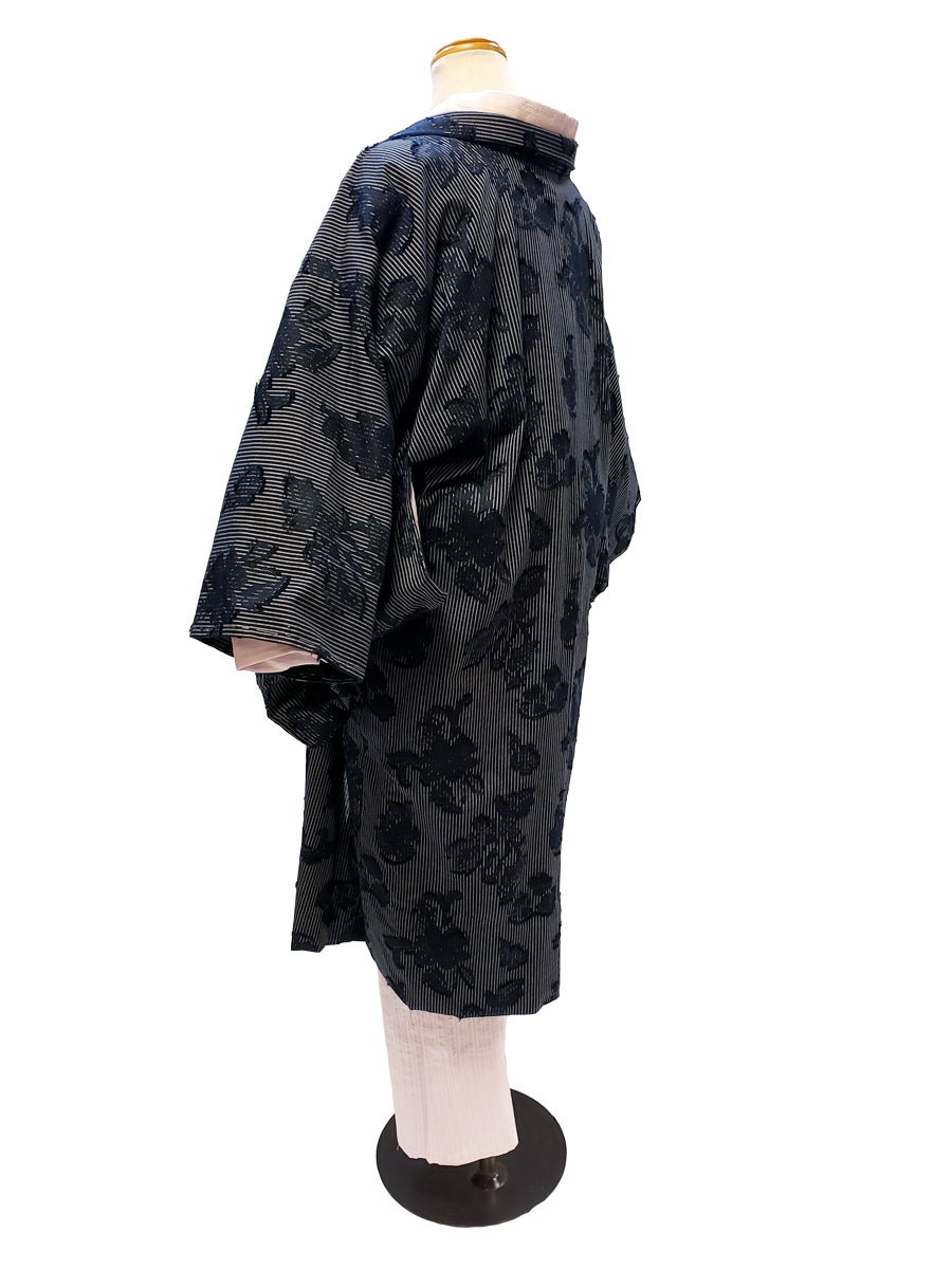 (KUON) Yarn-dyed cut jacquard woven haori "KIRIBANA"