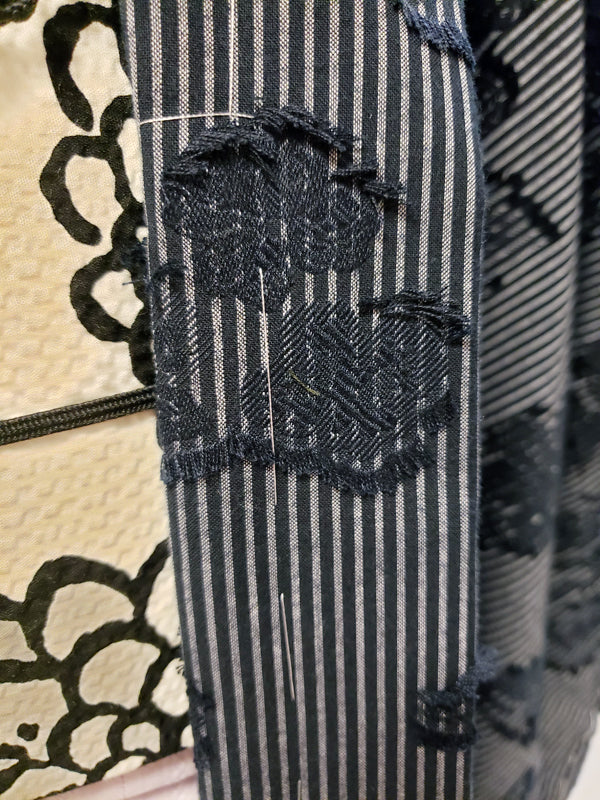 (KUON) Yarn-dyed cut jacquard woven haori "KIRIBANA"
