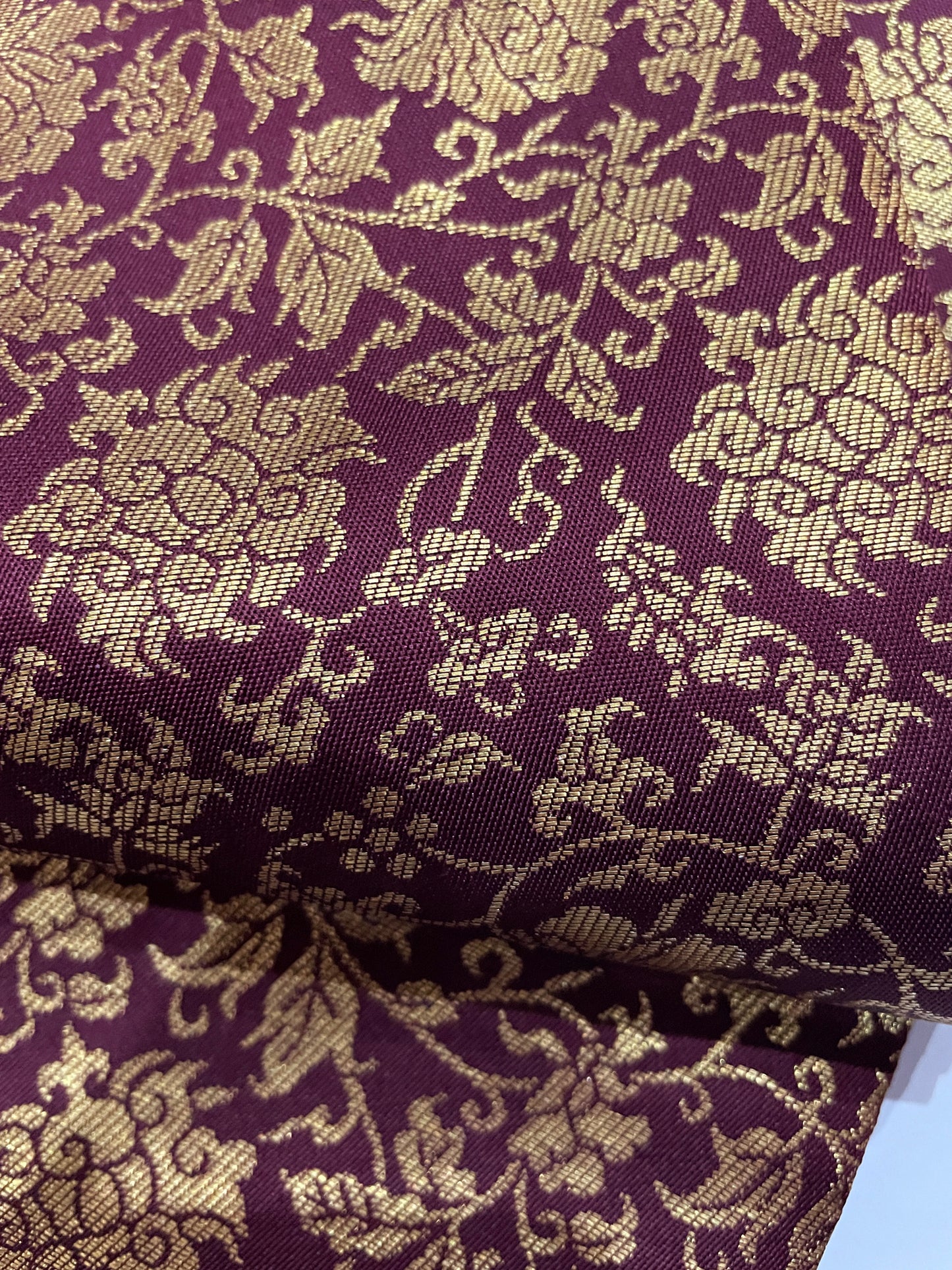 於いち(OICHI SILK)の半巾帯「正倉院菊文様」