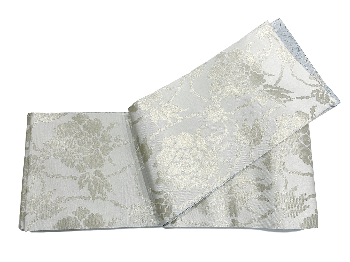 於いち(OICHI SILK)の半巾帯「正倉院文様/牡丹」リバーシブル