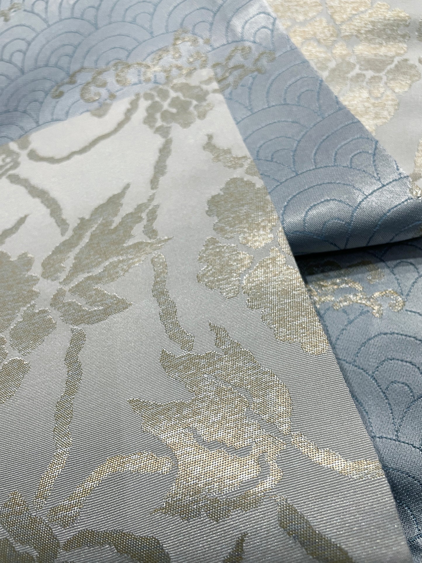 於いち(OICHI SILK)の半巾帯「正倉院文様/牡丹」リバーシブル