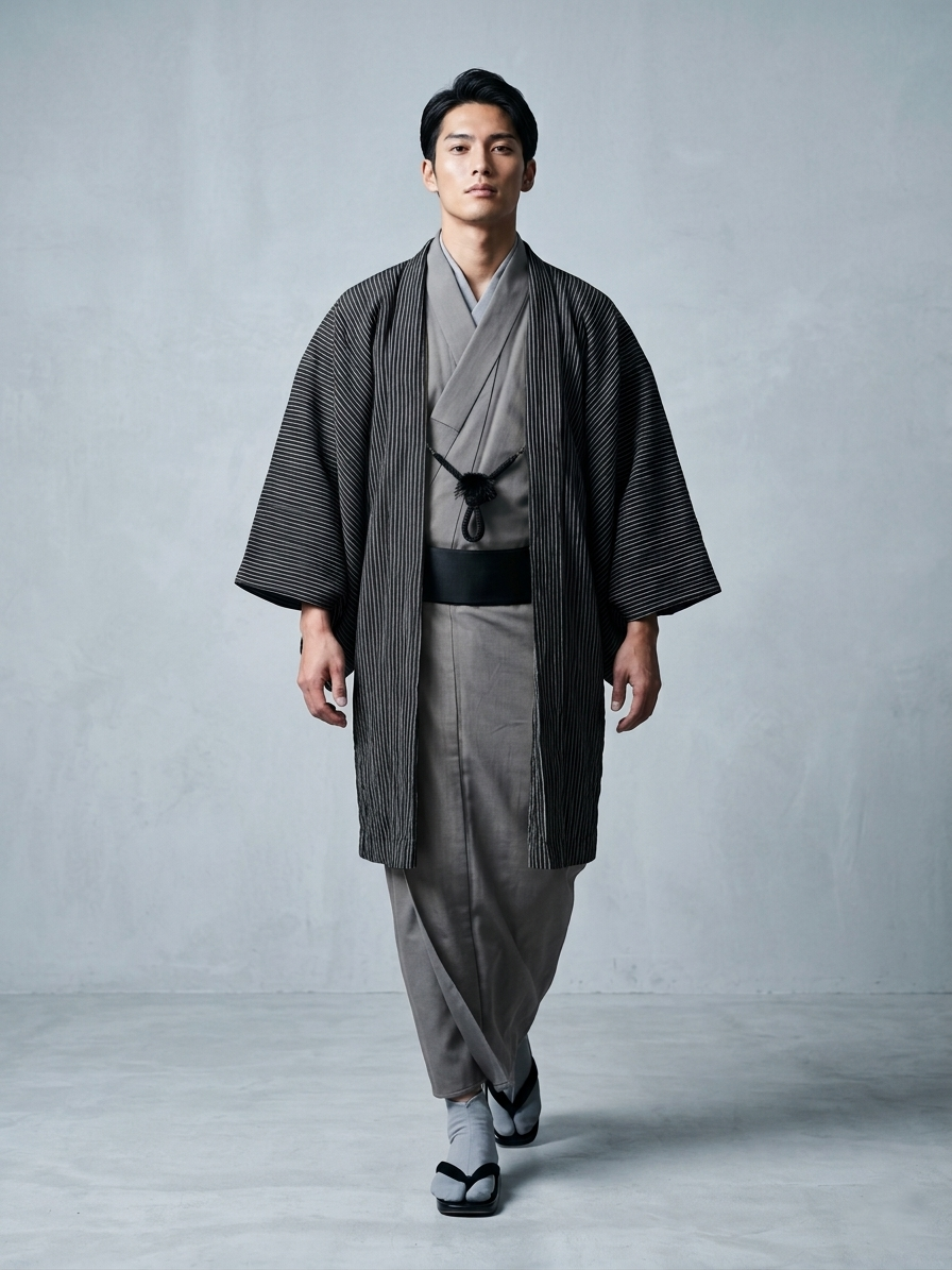 高島ちぢみ メンズキモノ「間着 AIGI」フルオーダー仕立て | SUI MEN