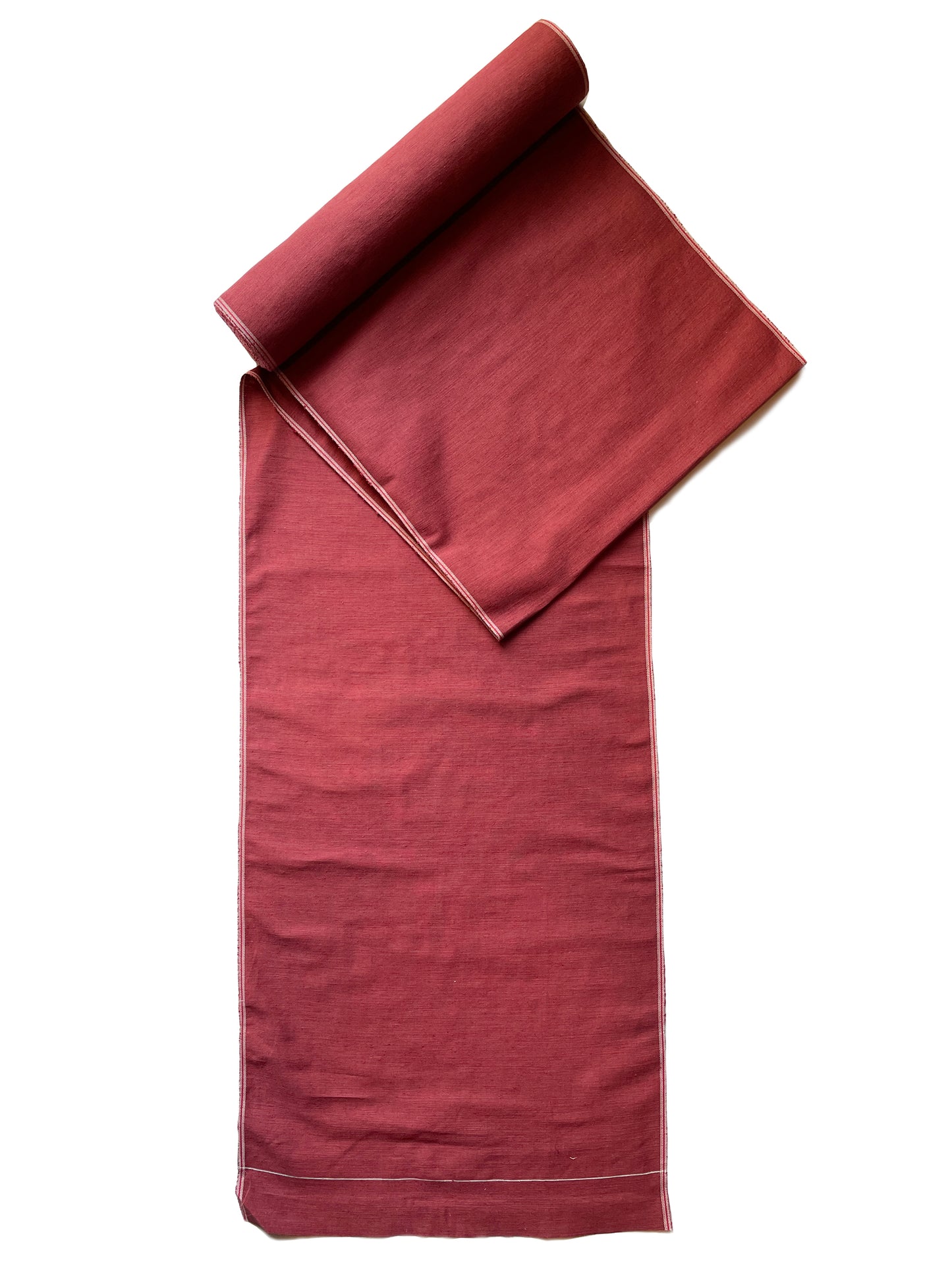 Bingo-ori cotton "Plain weave (pomegranate color)" Single layer