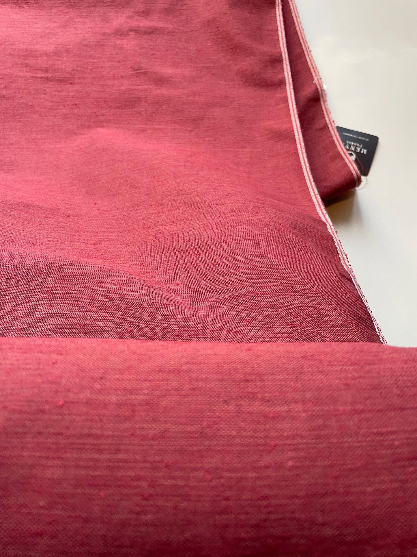 Bingo-ori cotton "Plain weave (pomegranate color)" Single layer