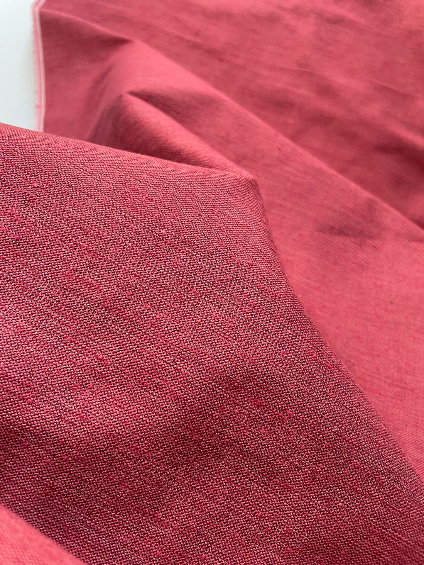 Bingo-ori cotton "Plain weave (pomegranate color)" Single layer