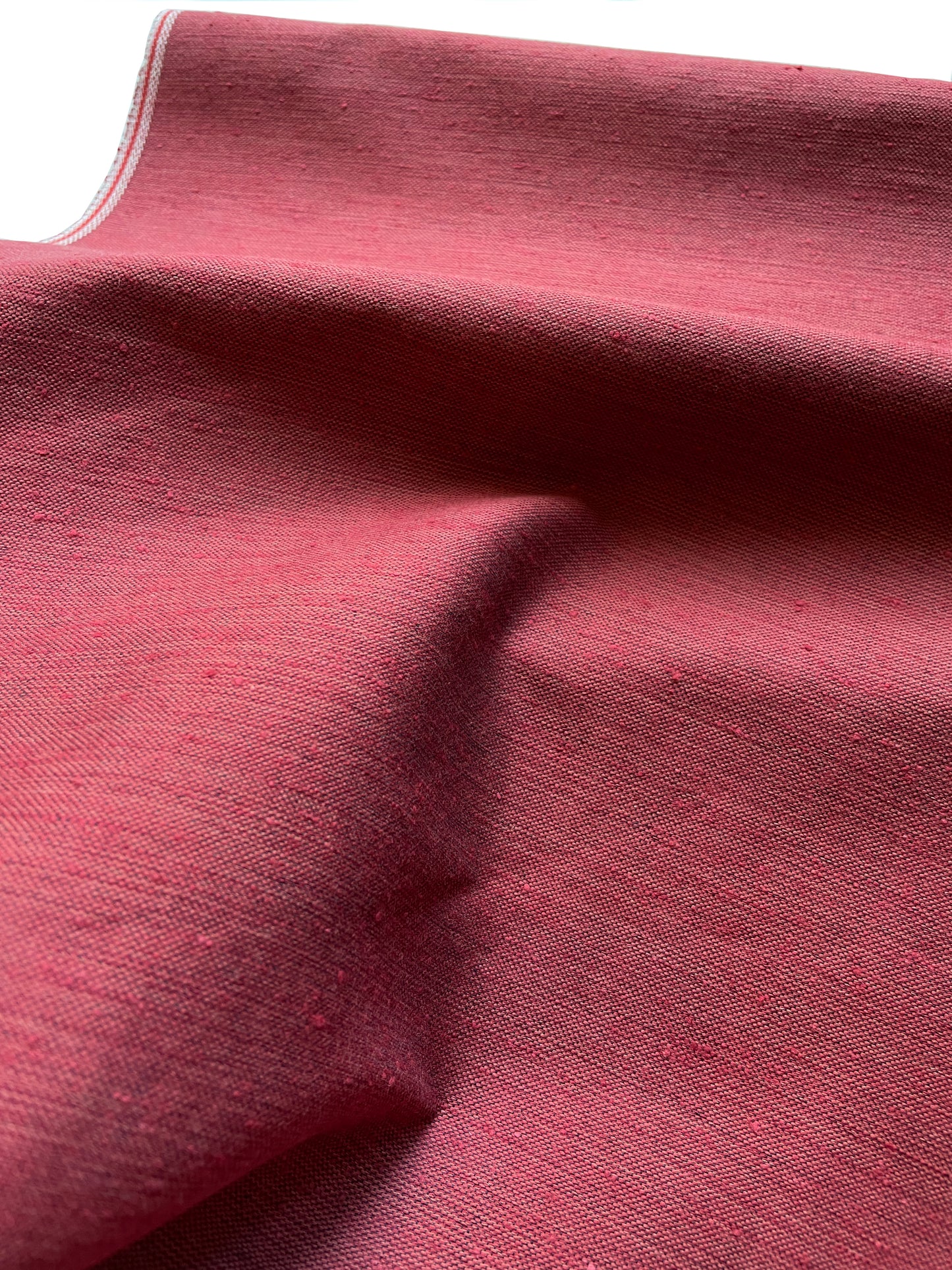 Bingo-ori cotton "Plain weave (pomegranate color)" Single layer