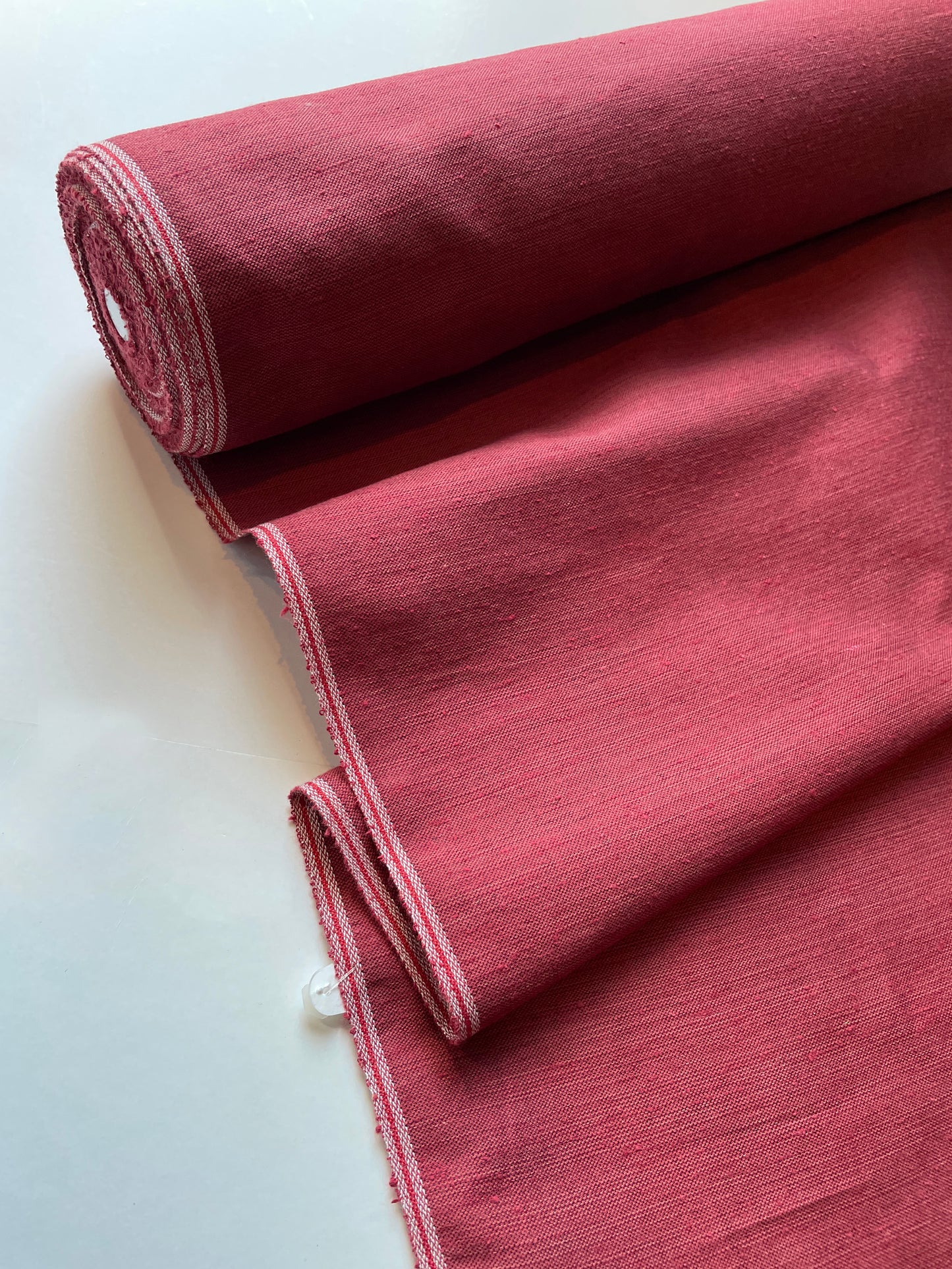 Bingo-ori cotton "Plain weave (pomegranate color)" Single layer
