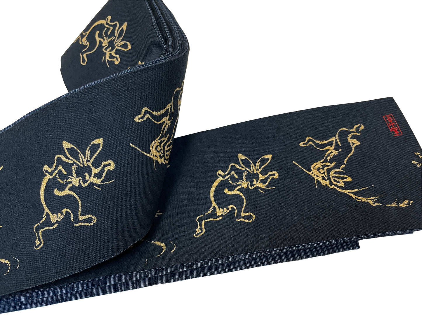 Cotton sash "Choju-giga (Navy)"