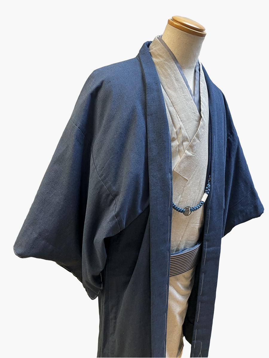 (SUI MEN)古布紬木綿羽織(単仕立て対応)