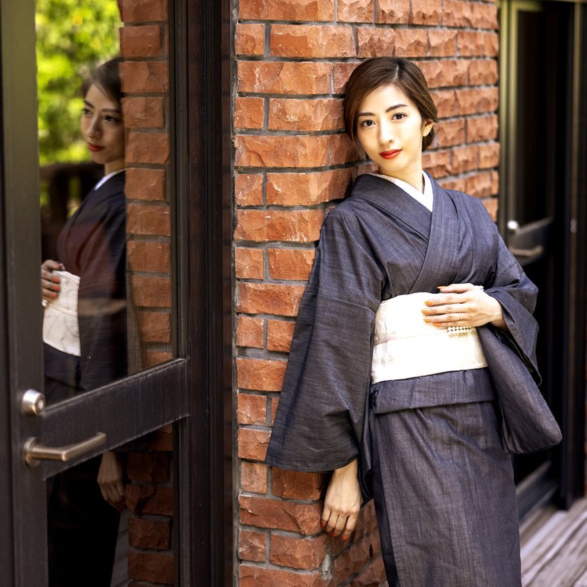 GIZA COTTONデニム着物(レディースプレタ/Lサイズ)