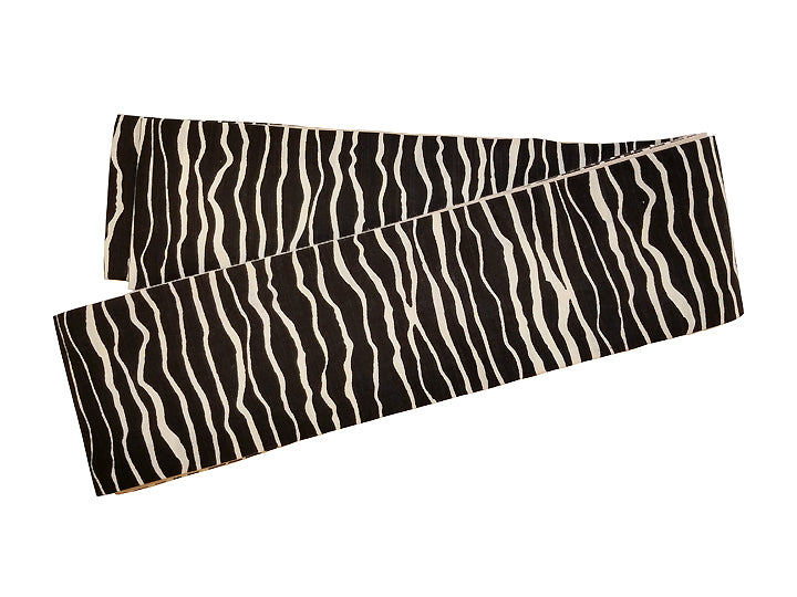 Cotton square belt "ZEBRA/BLACK"