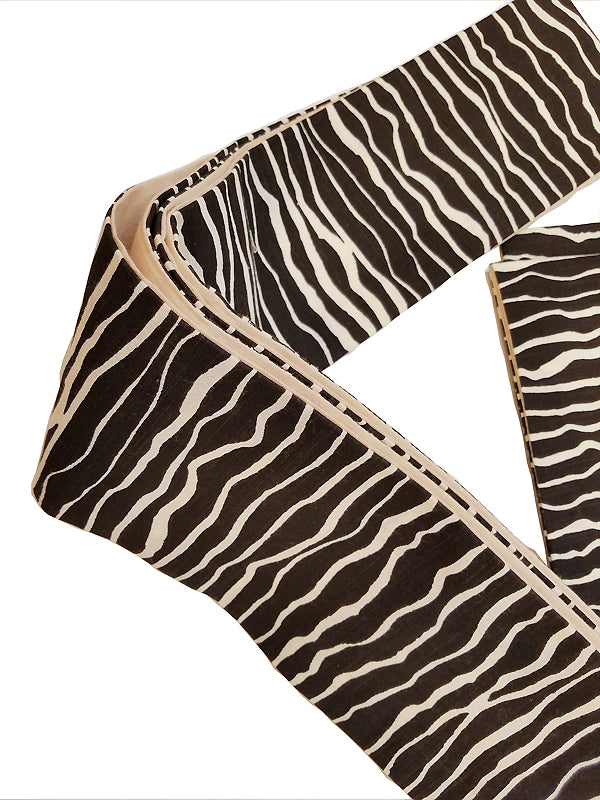 Cotton square belt "ZEBRA/BLACK"