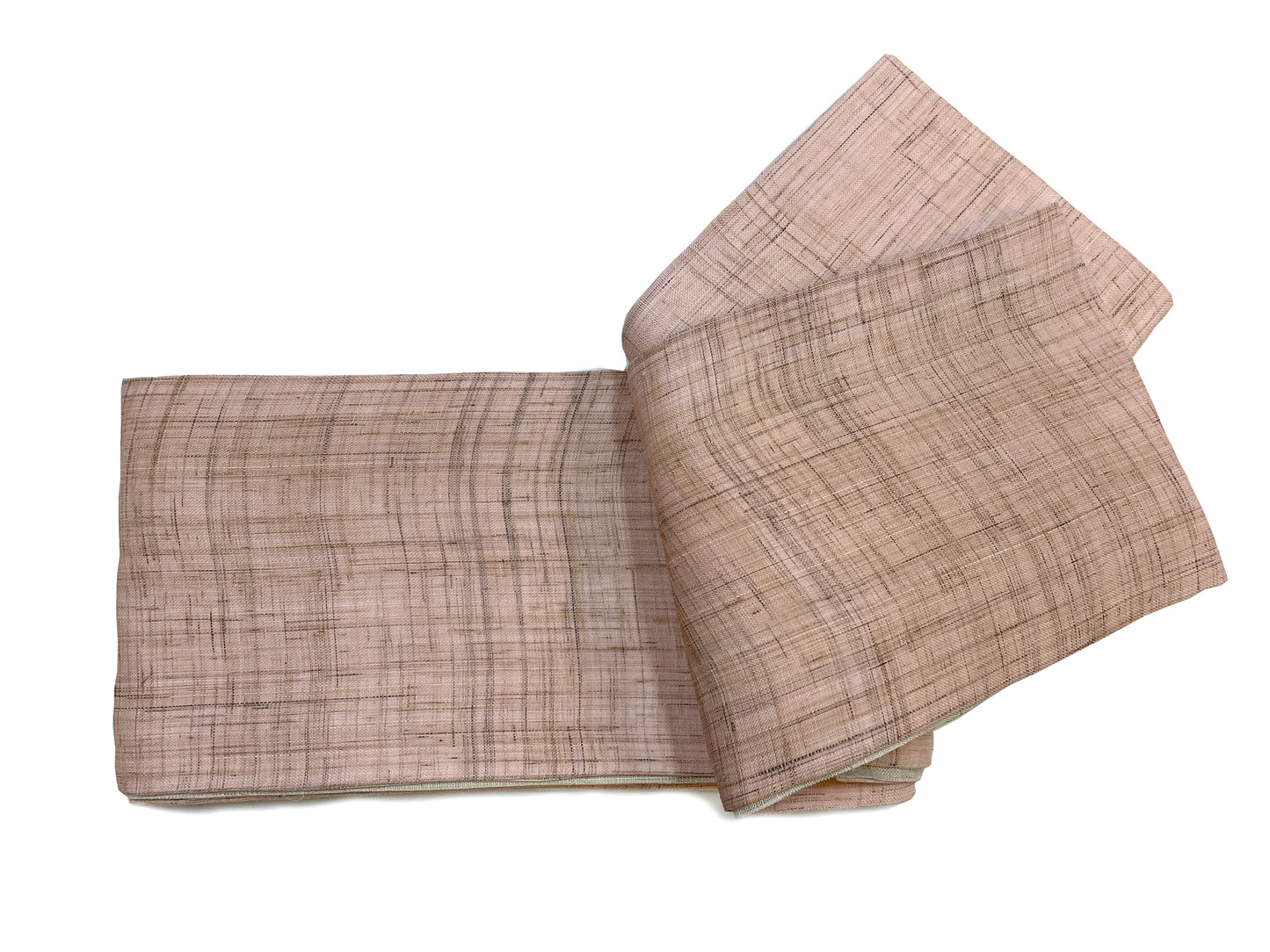 Plain linen thin obi "Shibuzakura"