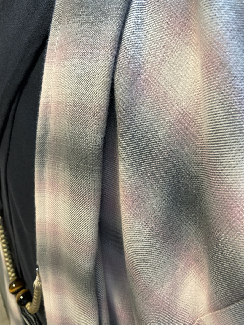 (SUI MEN) Organic cotton haori "Yarn-dyed check brushed" Men's ready-to-wear (L size)