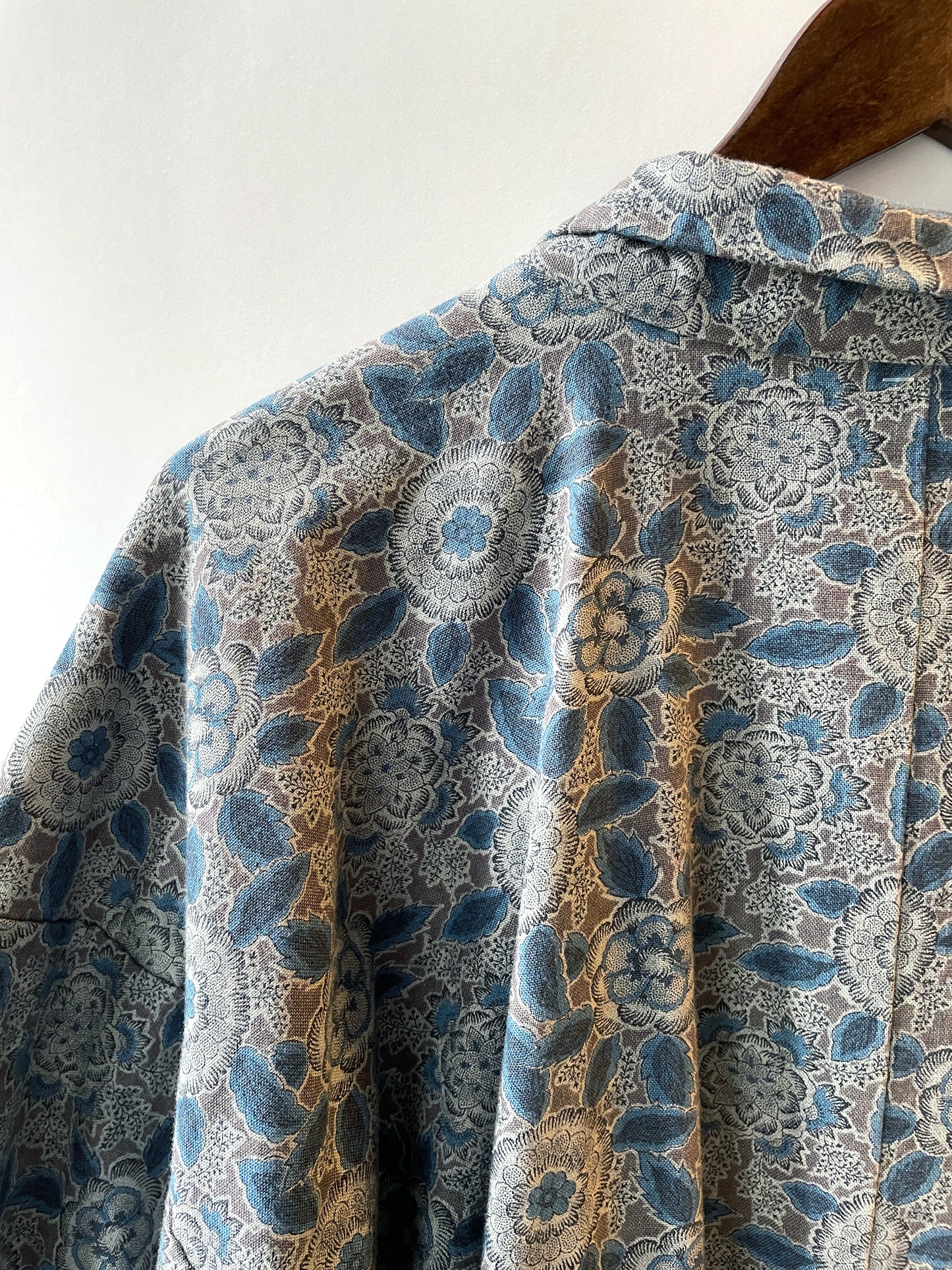 Cotton Haori "Japanese Sarasa Flower Pattern" Ladies' Ready-to-Wear (M) Size