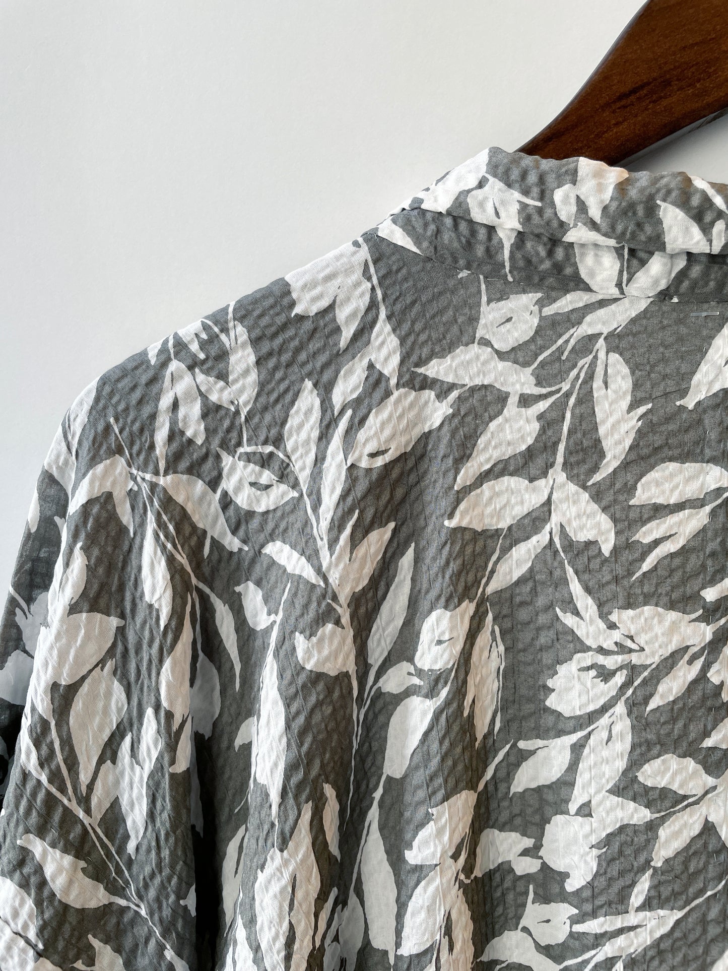 (KUON)コットン薄羽織「leaf」レディースプレタ(M)サイズ