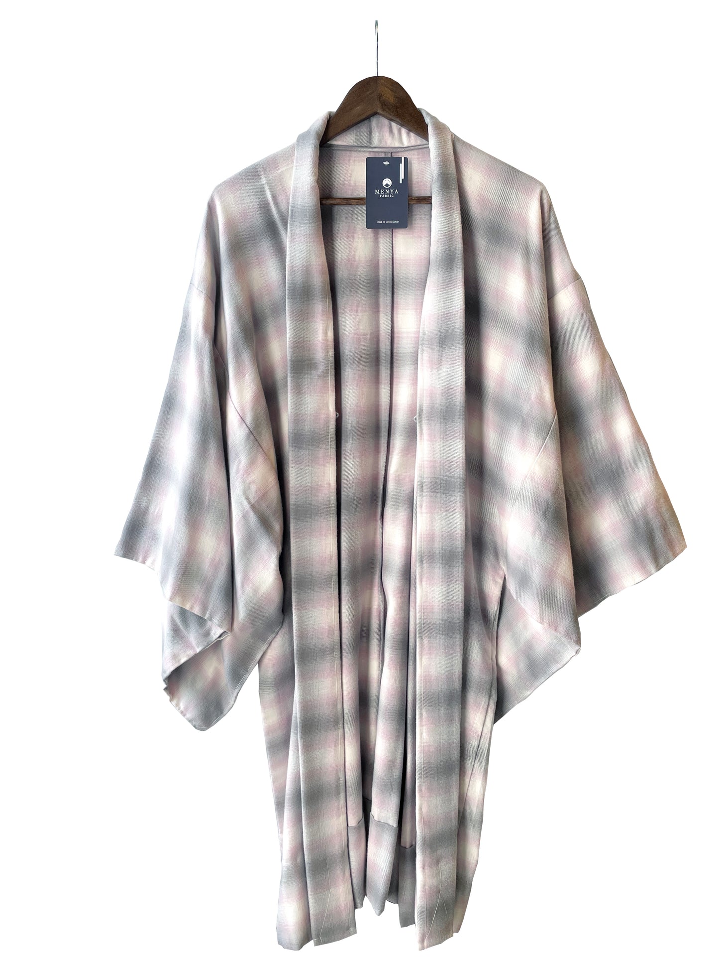 (SUI MEN) Organic cotton haori "Yarn-dyed check brushed" Men's ready-to-wear (L size)