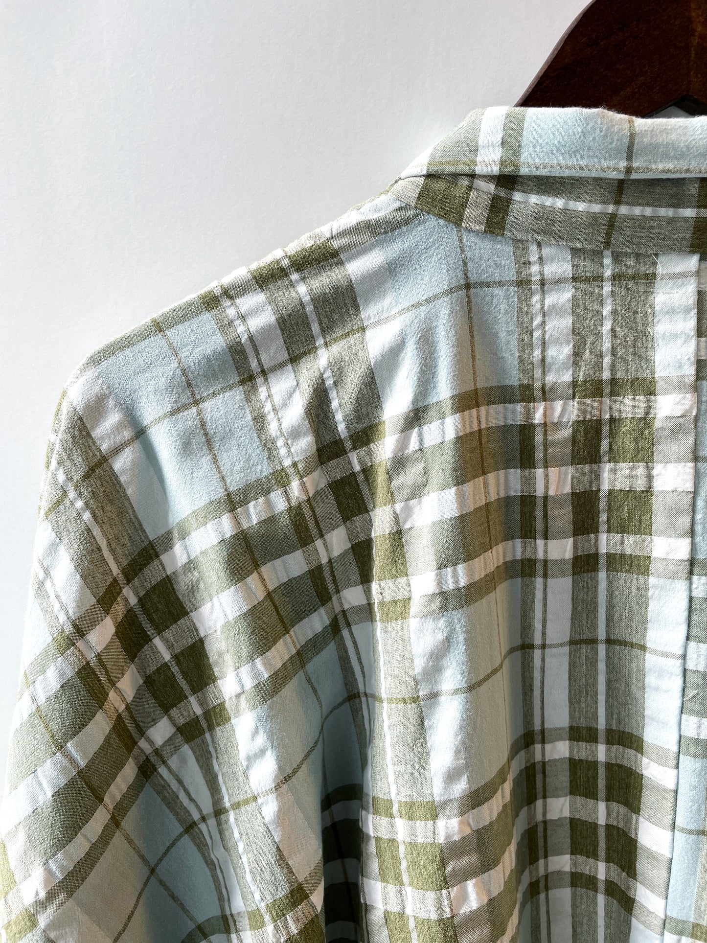 (SUIMEN)春夏木綿薄羽織「Tertan Check」メンズプレタ(L)サイズ