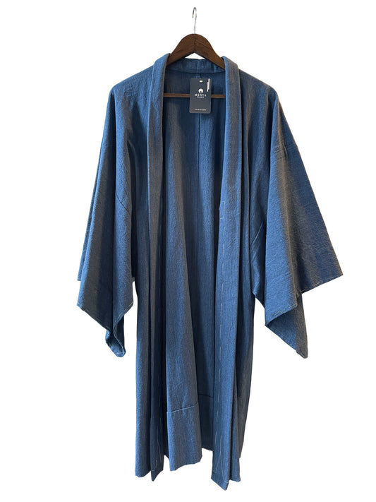 (SUI MEN) Plain colored tsumugi cotton haori men's ready-to-wear (L) size