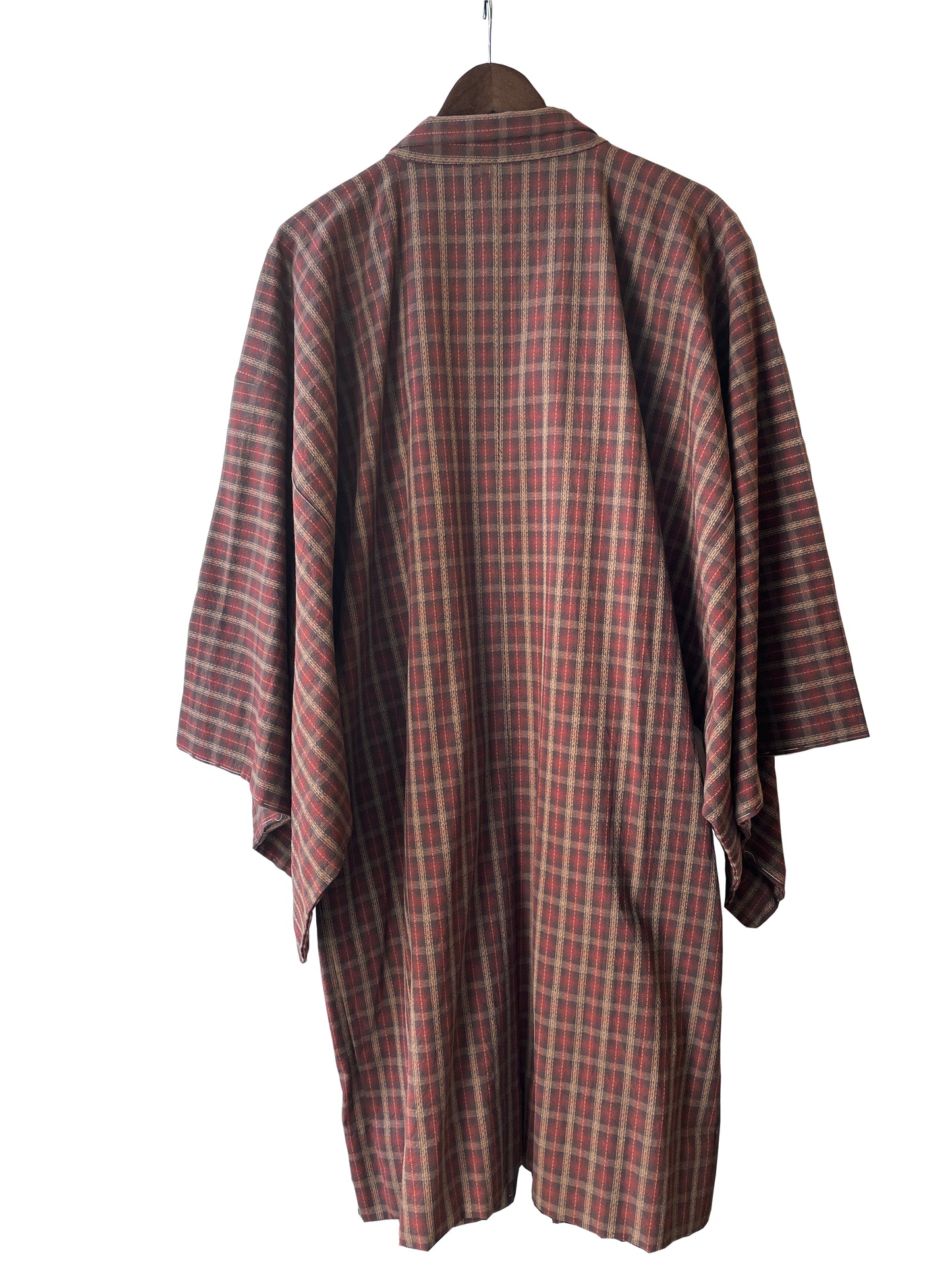(SUI MEN) Cotton Haori "Check" Men's Ready-to-Wear (L) Size