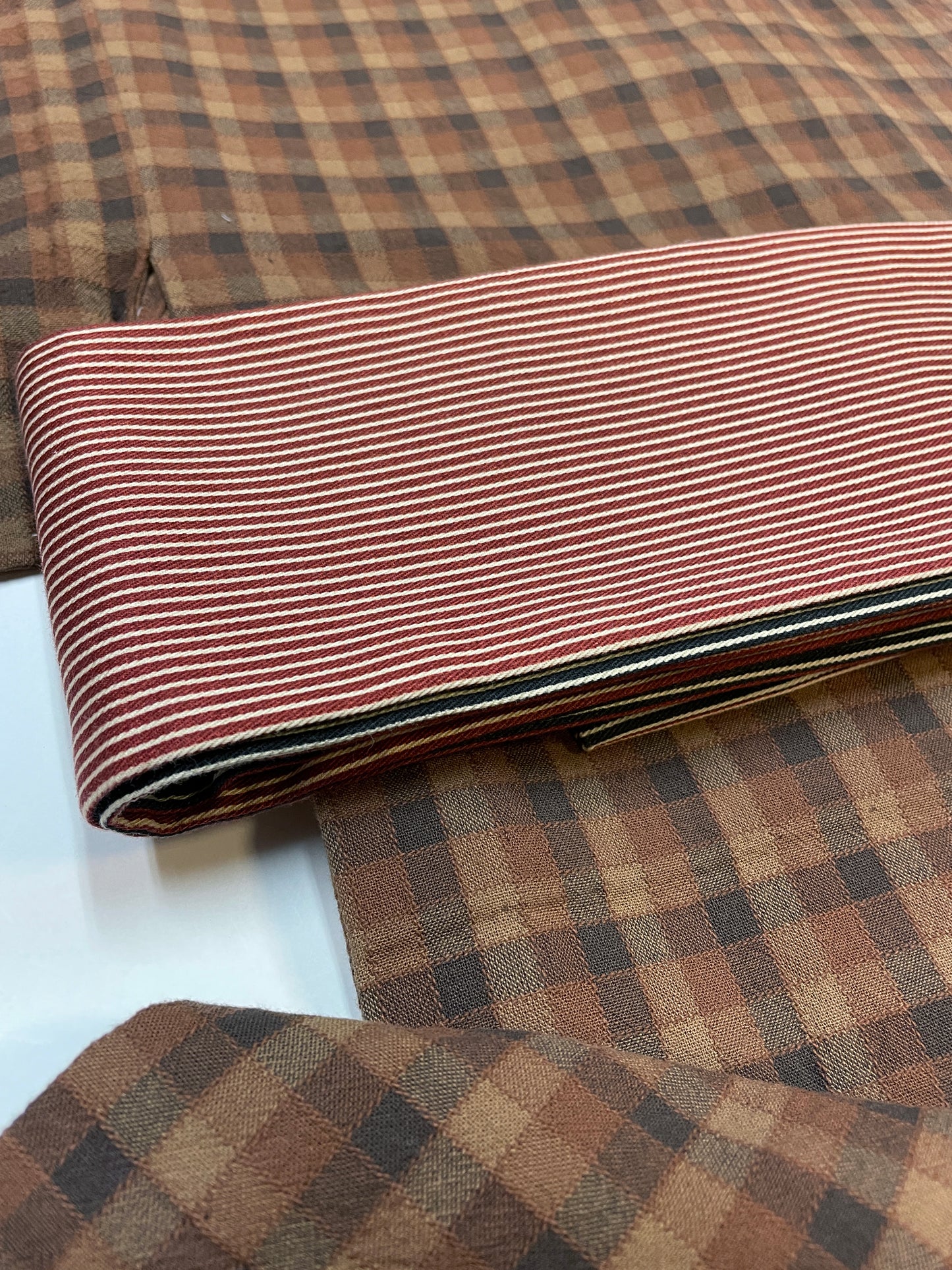 (SUI MEN/プレタ)先染木綿着物(BLOCK CHECK/BROWN)Lサイズ