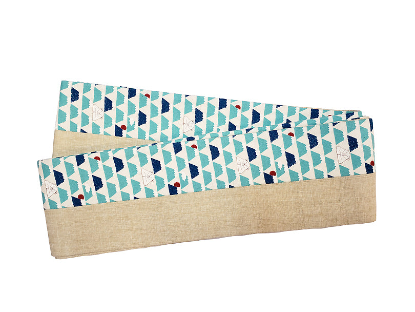 Cotton square sash "Fujiyama & Shirokuma"