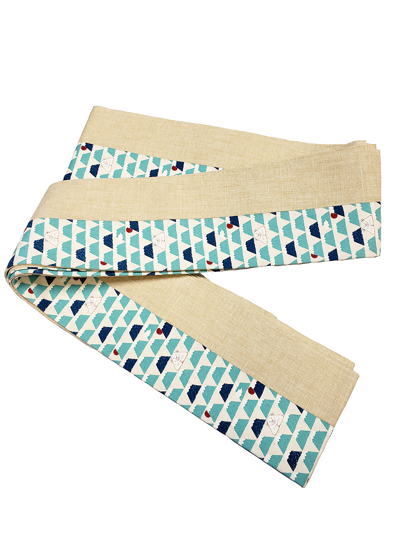 Cotton square sash "Fujiyama & Shirokuma"