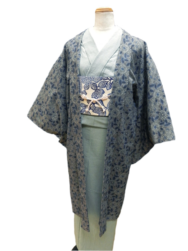 Cotton Haori "Japanese Sarasa Flower Pattern" Ladies' Ready-to-Wear (M) Size