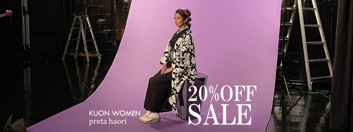 KUON WOMEN preta haori20%OFF SALE