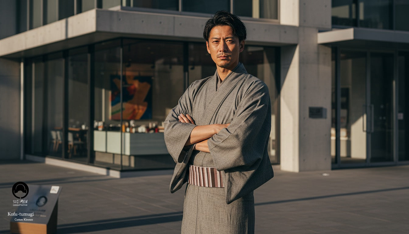 （SUI MEN)古布紬木綿着物