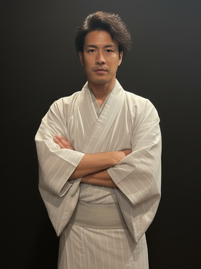 (SUI MEN)コットンキモノ「waffle」単衣仕立て付き