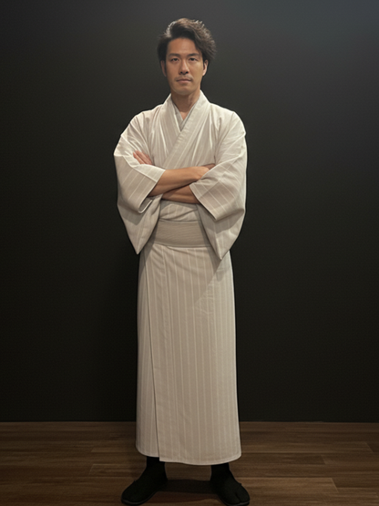 (SUI MEN)コットンキモノ「waffle」単衣仕立て付き