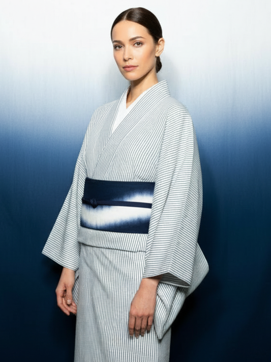 Bingo woven cotton "Plain weave (blue lapis lazuli)" Single layer 