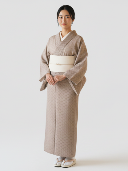 (KUON)コットンレース着物「Marriage」単仕立て付き