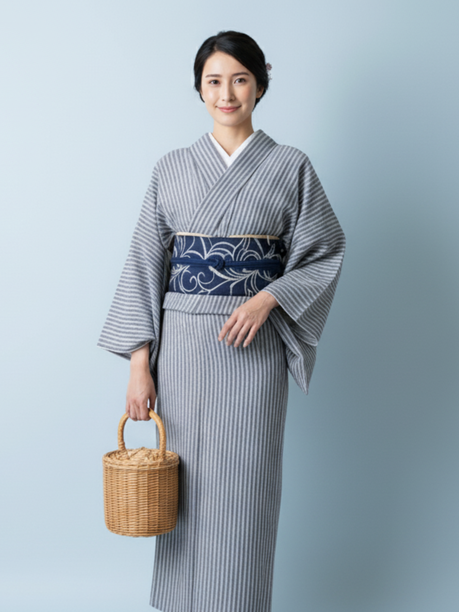備後織木綿「綿織デニム」レディースプレタキモノ Lsize | MENYA FABRIC
