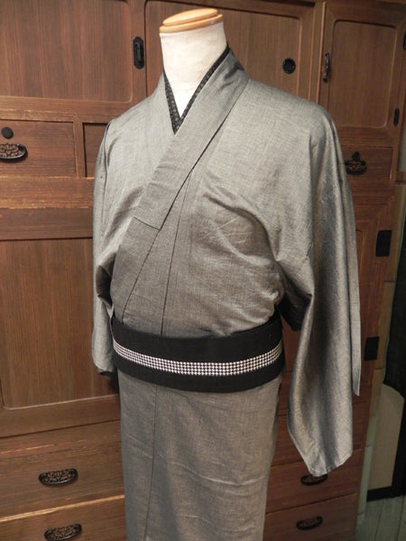 (SUI MEN) Plain-woven thin cotton kimono "AIGI" 