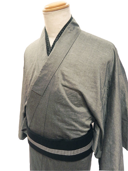 (SUI MEN) Plain-woven thin cotton kimono "AIGI" 