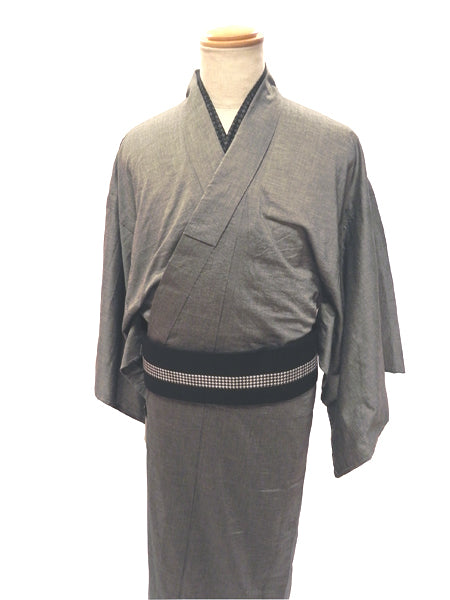 (SUI MEN) Plain-woven thin cotton kimono "AIGI" 