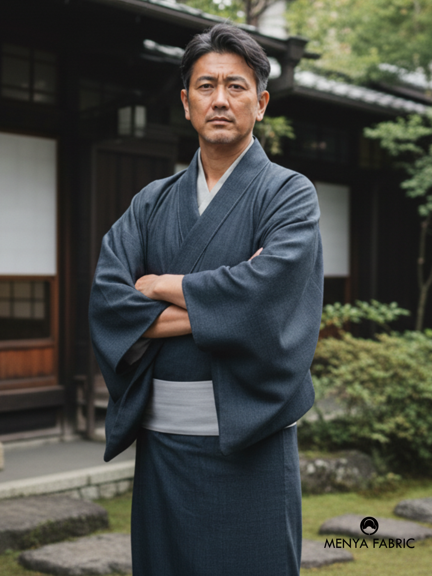 (SUI MEN)ライトツイルストレッチデニムキモノ「フルオーダー単仕立て付き」